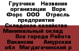 Грузчики › Название организации ­ Ворк Форс, ООО › Отрасль предприятия ­ Складское хозяйство › Минимальный оклад ­ 28 600 - Все города Работа » Вакансии   . Амурская обл.,Магдагачинский р-н